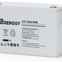 Renogy Deep Cycle AGM 12 Volt 100Ah Battery, 3% Self-Discharge Rate, 1100A Max Discharge Current, Safe Charge Appliances for RV, Camping, Cabin, Marine and Off-Grid System, Maintenance-Free
