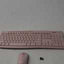Logitech MK270 Wireless Keyboard and Mouse Combo for Windows, 2.4 GHz, 8 Multimedia Keys, PC, Laptop, Wireless Keyboard Compact Mouse Combo - Rose (1 Pack)