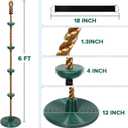 Climbing Rope Tree Swing with Platforms and Swing Seat Outdoor Playground Accessories for Kids Including Hanging Strap & Carabiner