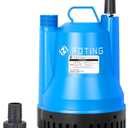 FOTING Submersible Water Pump - 1/4HP Utility Pump - 1676GPH Thermoplastic Electric Portable Transfer Water Pump - 10-Foot Cord for Pool, Tub, Garden, Pond Draining