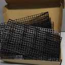 Aquarium Fish Tank Divider Plastic Egg Crate Aquarium Filter Bottom Tray Plastic Grid (S 10pcs Black)