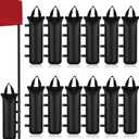 12 Pack Canopy Weight SandBags, 264 LBS Black Extra Large Pop Up Tent Weights Heavy Duty Sandbag for Canopy Legs, Gazebo, Outdoor Sun Shelter, Umbrella, 7.9"×20", Without Sand