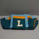 Initial Kids Duffle Bag for Boys or Girls, Kids Overnight Bag with Shoe Compartment, Personalized Weekender bags, Birthday Gifts for Women Boys Girls(Green Blue-Letter S)