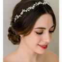 SWEETV Rhinestones Bridal Headband Silver Crystal Wedding Headpieces for Brides Hair Pieces for Bridesmaid Flower Girl Hair Accessories