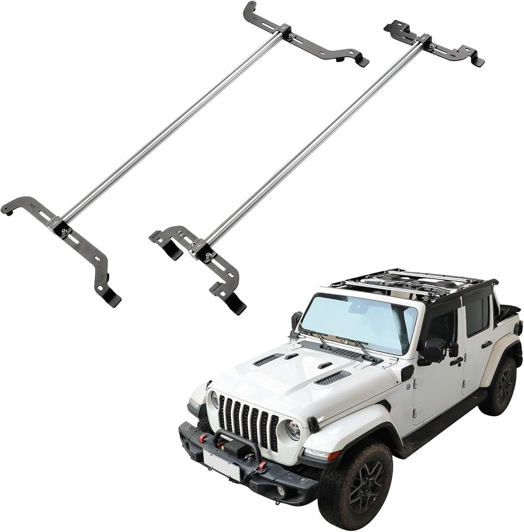 JOYTUTUS Roof Rack Cross Bars Compatible with Wrangler JL 4 Doors 2018-2026