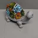 Nacome Solar Garden Outdoor Statues Turtle with Succulent and 7 LED Lights - Lawn Decor Tortoise Statue for Patio, Balcony, Yard Ornament - Chrismtas Gifts for Mom Grandma