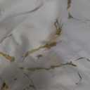 WONGS BEDDING Khaki Gold Metallic Marble Comforter Set Queen Foil Print Glitter Bedding Sets with 2 Pillowcases for All Seasons, Soft Microfiber Filling Bedding Duvet Set 90"x90"