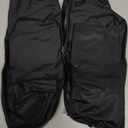 Waterproof Shoe Covers, Reusable & Foldable Rain Boot Shoe Cover with Zipper, Non-Slip, Reflector, Men Women Rain Gear, Black (Large Wide)