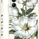 for Samsung Galaxy A15 5G Case Creative Flower Pattern Slim Liquid Silicone Cell Phone Protective for Galaxy A15 5G Cover-Cotton White