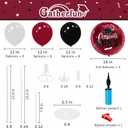 Graduation Decorations - 4 Set Balloon Stands, Class of 2026 Congrats Grad Table Centerpieces for Graduation Party Supplies(Maroon& Black)