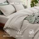 Bedsure Duvet Cover with Fitted Sheet King - Cooling Deep Pocket, Hotel Luxury Soft Double Brushed Bedding Set with Zipper Closure, 1 Duvet Cover, 1 Fitted Sheet, 2 Pillow Shams, NO Comforter, Linen
