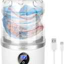 Underwear Washing Machine | Mini Portable Washing Machine with Rechargeable 3000mAh | Compact Deep Cleans Underwear, Baby Clothes | Ultra-Lightweight for Apartment, Dorm, RV, Travel & Hotel Use