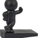 Cute Door Stop, Decorative and Sturdy, Well Designed Door Stopper, Effective to Hold Your Door Open, 1 Pack, Black (Patented)
