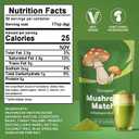 3 x Mushroom Matcha Powder with 6 Adaptogen Mushrooms & Ceremonial-Grade Matcha Powder - Boosts Energy, Focus, Digestion, Immunity (30 Servings)