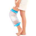 Waterproof Knee Cast Cover for Shower, Watertight Cast Bag, Reusable, Shower Protector for Knee Replacement Surgery, Wound, Burns (L)