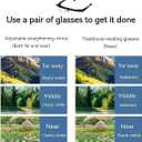 Adjustable Reading Glasses, Focus Adjustable Glasses Dial Vision, Adjustable Glasses for Men Women