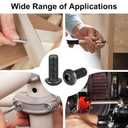 uxcell M8x80mm 10.9 Alloy Steel Button Head Hex Socket Cap Screw Bolt Black 10pcs