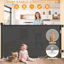 EZIGO 60 Inch Retractable Baby Gates, 41 Inch Extra Tall Retractable Gate