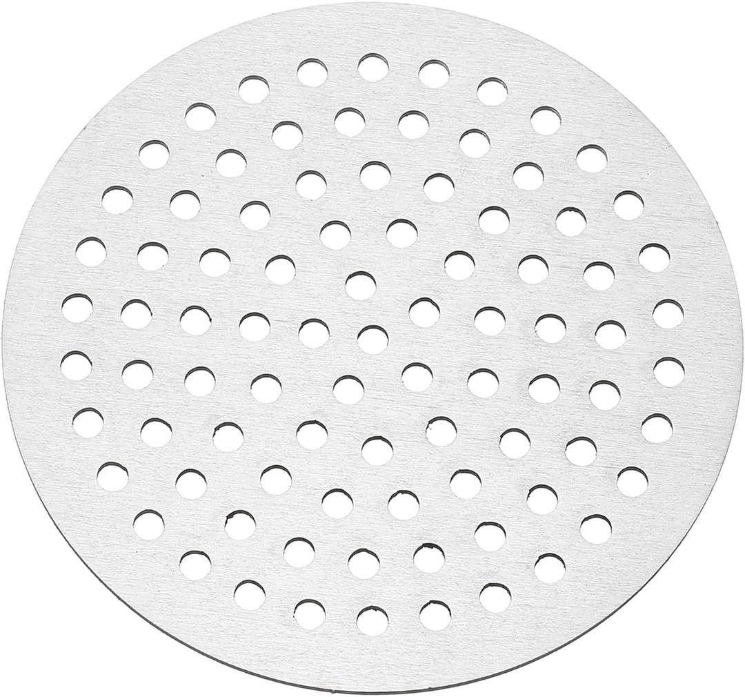 uxcell 1 Pcs Stainless Steel Floor Drain Cover, 3 Inches Shower Hair Catcher Drain Grate for Furniture Repair Bathroom Kitchen, Silver Tone (Round)