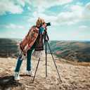 71 Camera Tripod Aluminum Tall Tripod Stand Compatible with Canon Nikon with Wireless Remote Phone Holder and Bag Max Load 6.6 LB