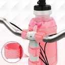 Bike Cup Holder, Water Bottle Holder Handlebar for Bike with Mesh Pockets, Universal Fabric Bicycle Water Bottle Drink Cup Cage for Cruiser Bikes, Scooter, Mountain MTB, Stroller, Wheelchair, Boat