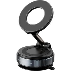 [96LBS Ultra Suction] Vacuum Magnetic Car Phone Holder for MagSafe, 2026 Upgraded 360 Reinforced Phone Mount for Car Dashboard Windshield Mirror, Compatible with iPhone 17 16 15 Pro Max & All Phones