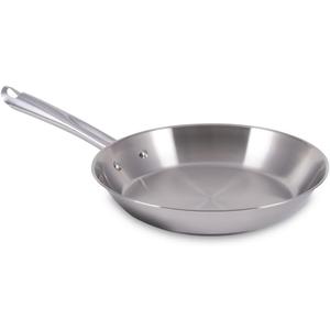 T-Fal Gourmet Stainless Steel Fry Pan 12.5 Inch Induction Compatible Skillet Pan, Fast and Even Heating, Oven Safe to 500F, Professional Grade Cookware for Home Chefs