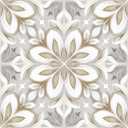 10PCS Peel and Stick Floor Tiles 12x12 Inch Gray Beige Floral Pattern Self Adhesive Vinyl Flooring Square Planks for Kitchen Bathroom Bedroom Living Room Home Renovation DIY Decor