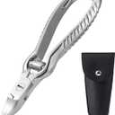 BEZOX Heavy Duty Podiatrist Toenail Clippers for Thick and Ingrown Nails, Stainless Steel Toe Nail Clipper, Pordiatry Ingrwon Toenail Tools - Silver