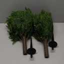 24.5 Inch Set of 2 Topiary Cedar Trees Artificial Outdoor,UV Resistant Shrubs Artificial Outdoor Plants,Artificial Bushes for Outdoors with Ground Spike for Spring Porch Decor2PCS