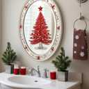 Preboun 2 Pcs Winter Hand Towels Christmas Snowflakes Bathroom Towels Cotton Soft Absorbent Bathroom Kitchen Decoration for Drying, Cleaning, Cooking, 13.7 x 29.5inch