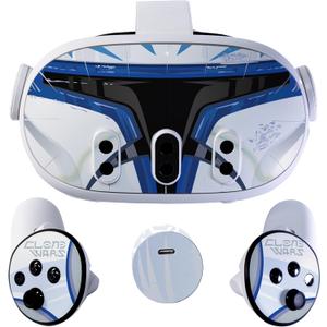 VR Headset Clone Helmet Skin and Accessories Stickers Kit Compatible with Meta Quest 3 Skin Vinyl Protective Cover Decal Compatible with Oculus Quest 3