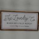 Large Laundry Sign for Laundry Room Decor 24''12'' Farmhouse Laundry Room Wall Decor The Laundry Co Wash Dry Fold Repeat Wooden Sign