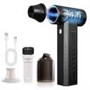 Duster 13458RPM Electric Air Duster 2.147G 3.22 Gear Adjustable Rechargeable Fan Dryer Cleaning Air Blower Vacuum Cleaner ZIHONGSE, Black