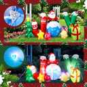 Liliful 7 Pcs LED Christmas Inflatables Outdoor Decorations 6.6 Ft Inflatable Joy Santa Claus Large Christmas Blow up Decor for Xmas Party Yard Lawn Garden Outdoor(Santa Style)