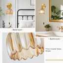 Plug in Wall Sconces Set of 2, Vintage Wall Lamp with Plug in Cord Amber Tulip Shade Decor Indoor, Gold Wall Light for Bedroom Bedside Kids Living Room Bathroom