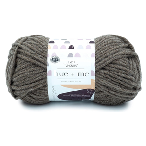 Lion Brand Yarn, Hue + Me Chunky Yarn for Crocheting, Knitting, and Crafts, Cement, 1 Pack, Gray