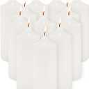 Super Z Outlet 3 x 9 Unscented Pillar Candles for Home Decoration, Weddings, Relaxation, Spa, Smokeless Cotton Wick. (12 Pack) (White)