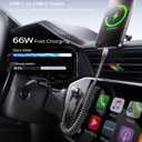 USB C to C Cable for CarPaly/Android Auto, [3FT, 2-Pack] 90 Degree USB C Cable, Coiled USBC to USBC Cable 3A Fast Charging, Right Angle Type C Cord for iPhone 17/16/15/Pro Max/Galaxy S23 and More