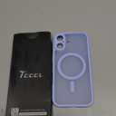 TOCOL for 17 Case, Full Camera Protection, Builtin Magnetic Ring, Compatible with Magsafe Charger, Drop Protection, Translucent Matte Phone Case for 17 6.3 inch (Light Blue)