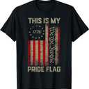 This is My Pride Flag USA American 4th of July Patriotic T-Shirt, XL
