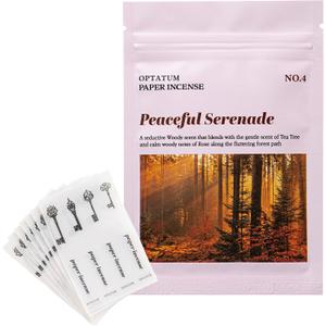 Paper Incense Refill - 48pcs of Incense Paper Strips, Quick Usage & Long-Lasting Fragrance, Eliminating Bathroom, Kitchen, Pet Odors - Peaceful Serenade