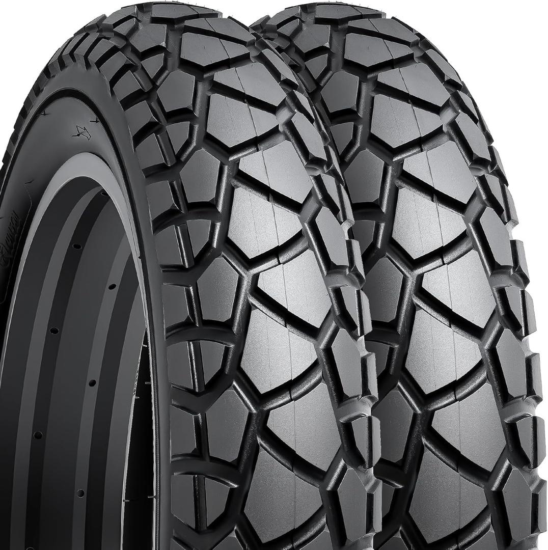 YUNSCM 2-PCS 26" E-Bike Fat Tires 26x4.0/98-559 Compatible with 26X4 26 x 4.0 All-Terrain Directional Tread Bike Bicycle Tires Y-1328