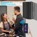 Herdio 6.5 Inches Outdoor Bluetooth Speakers Waterproof with Powerful Bass, Wall Mount Speakers Wired Weather Resistant for Patio Home Deck Porch Backyard 400 Watts (Black)