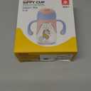 hahaland Sippy Cups for Baby 6-12 Months - 2 in 1 Spout & Straw Unicorns Sippy Cups for Toddlers 1-3 No Spill Transition Weighted Straw Cup (1 Cup with 2 Nipples) Baby First Christmas Gifts