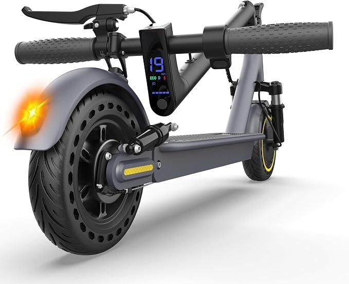 Electric Scooter, 350W Foldable Electric Scooters Adult with 25-30km Range, Max Speed 25KM/H, 8.5in Solid Tire, 3 Speed Mode Double Braking System Fast e Scooter for Adults and Teens