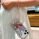 Changjia for iPhone 18 Pro Max/17Pro Max Glitter Bling Case with Strap,Pink