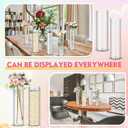 Nuogo 6 Pcs Plastic Clear Cylinder Vase for Home Acrylic Flower Clear Vase Centerpiece for Centerpieces Wedding Party Decorations Opening Round (12 Inch)