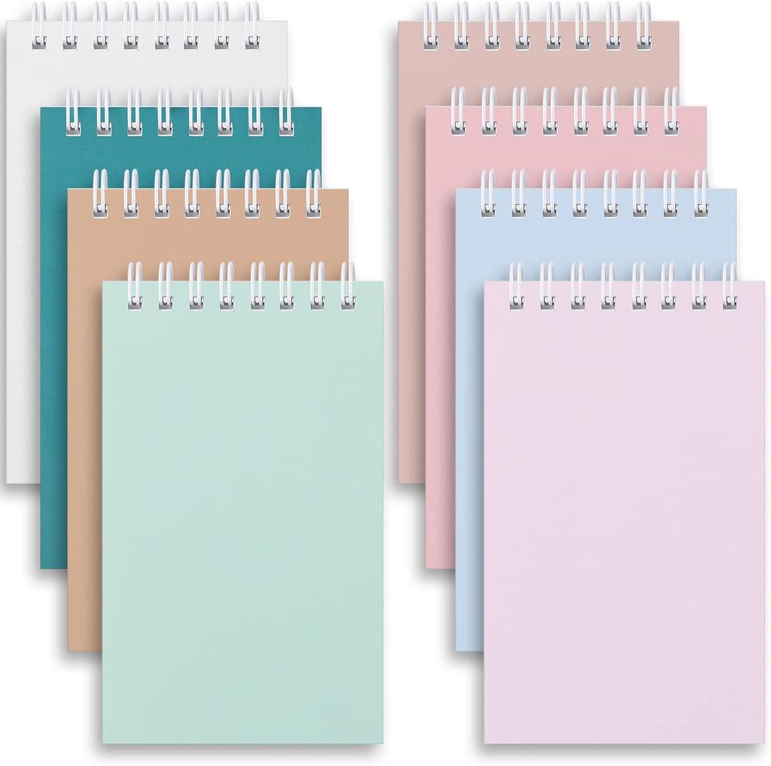 Ddaowanx Small Notebooks,3x5 Pocket Spiral Notepads With Lined Pages - The Perfect Little Mini Notebook to Stay Organized and Boost Productivity at Work or School (8, Cute Colors)