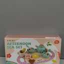 Wooden Tea Set for Little Girls Play Food Pretend Play Kitchen Accessories for 3 4 5 Years Old Girls and Boys Toddler Princess Tea Time Party Food Toys